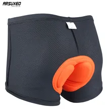 ARSUXEO Unsex Cycling Underwear Bike Bicycle Mountain MTB Shorts Underwear Compression Tights Shorts 3D padded 001