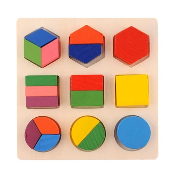 

New Intellectual Geometry Toy Early Educational Kids Toys Building Block Wooden Shape Interesting Toys Age 3 years