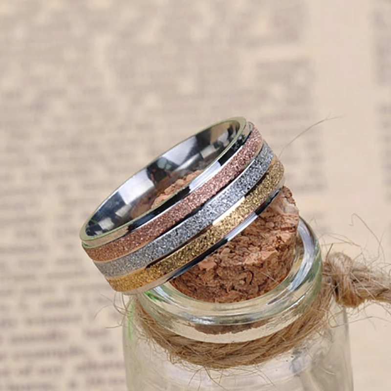 Men Personality Titanium Steel Ring Retro Style Jewelryfor Men's Wedding Party