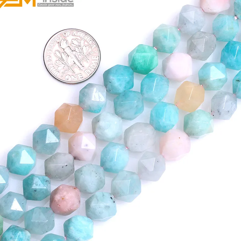 Koop Gem binnen 6 10mm AAA Grade Natuurlijke Facet Cambay Multicolor Peru Amazoniet Kralen Voor Sieraden Maken Kralen 15 DIY Armband