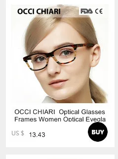 OCCI CHIARI женские компьютерные очки с принтом анти-синий луч прозрачные очки Анти-усталость миопия, Гиперметропия черные оправы для очков ACITO