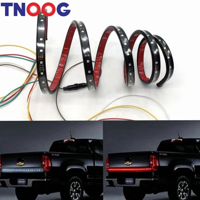 

TNOOG 60" Trunk Tailgate Red White LED Light Bar For Reverse Brake Turn Signal Tail