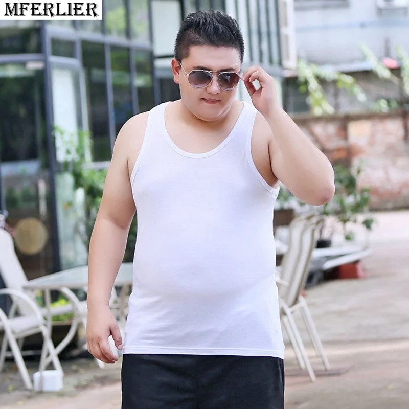 Мужская эластичная майка MFERLIER большие размеры 6XL 7XL 8XL модал 9XL 10XL 2018 кг 48 50 52 лето