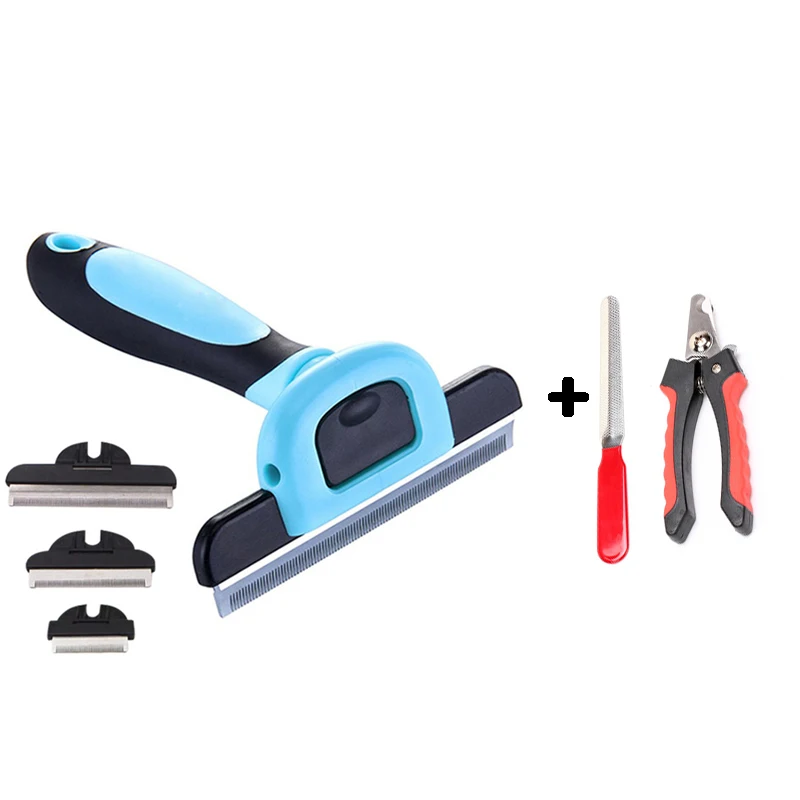 

Pet Combs Nail Clippers Dog Hair Remover Cat Nails Brush Grooming Tools Puppy Detachable Clipper Pet Trimmer Combs for Cat Dog