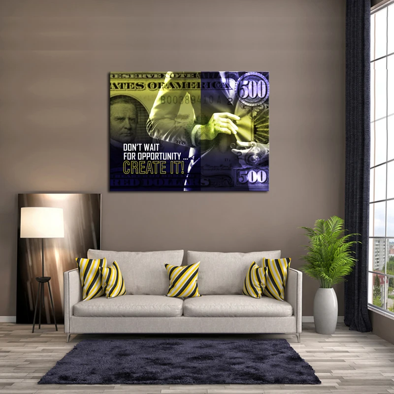 1 Panel Business Motivation Art Picture Print Painting Modern Canvas