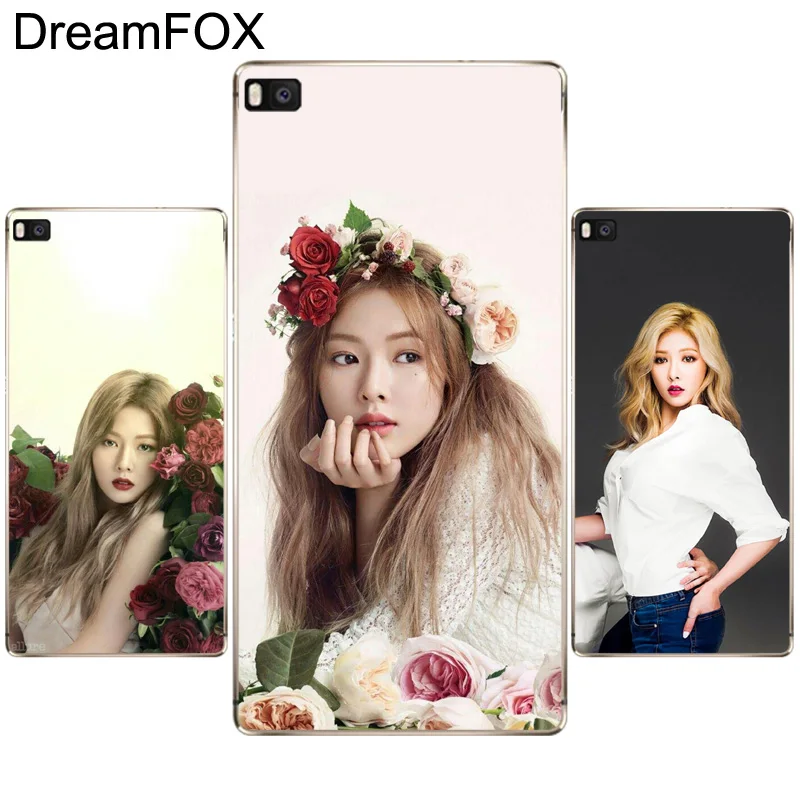 DREAMFOX N064 Hyuna Soft TPU Silicone Cover For Huawei P8 P9 P10 Lite Plus 2017 Honor 8 9 Pro 6X Case |