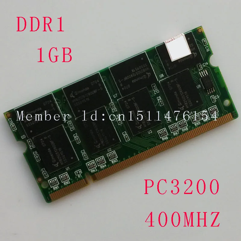 Acheter Mémoire d ordinateur portable NOUVEAU 1 GB PC3200 DDR400 400 Mhz 200pin Sodimm DDR1 Mémoire D ordinateur Portable RAM Livraison Gratuite