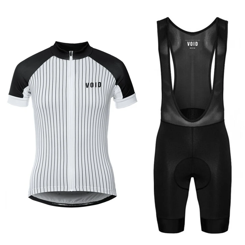 VOID cycling suit White cycling jersey and black shorts MTB cycle sets Women classic Sport shirt Rennrad tragen Breathable - Цвет: 2