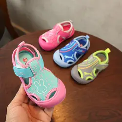 Новые Летние Стильные детские сандалии для маленьких мальчиков, пляжная обувь для девочек