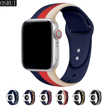 

Strap for Apple Watch Band 42mm 38mm correa iwatch 44mm 40mm 4 3 2 sport silicone bracelet pulseira apple watch 4 accessories