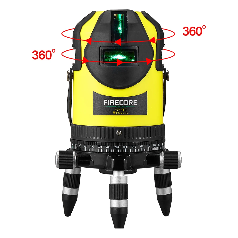 8 линий электронный самонивелирующийся зеленый лазерный уровень 360 поперечные лазерные линии с наружным приемником