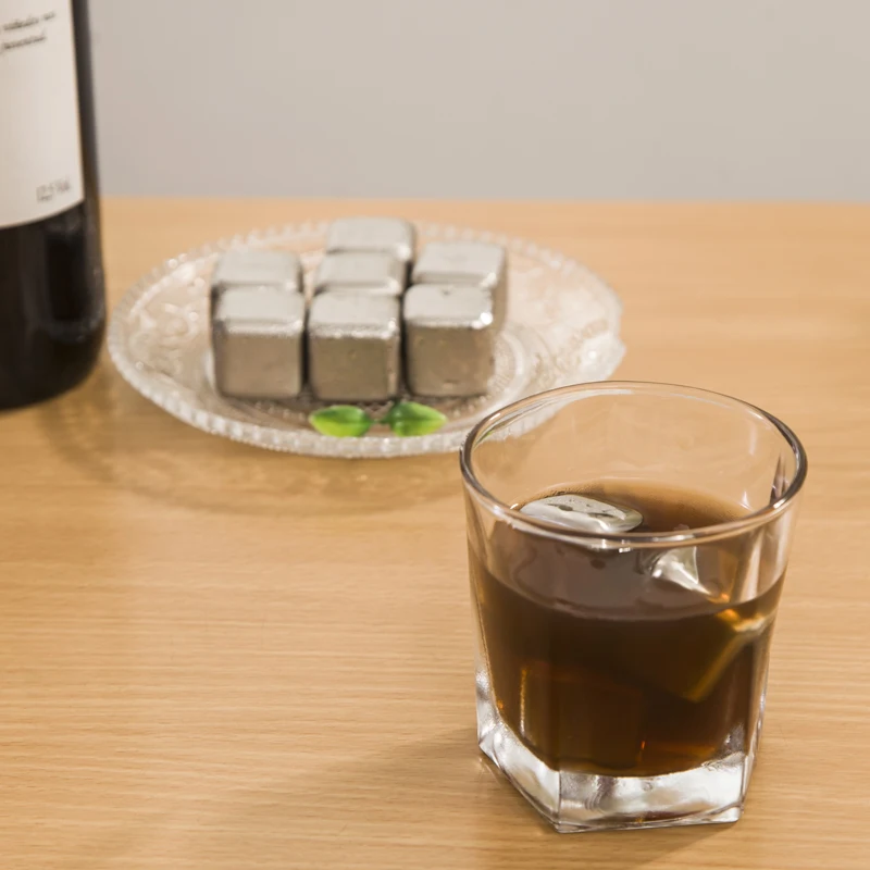 SUS304 Stainless Steel Whiskey Ice Stones beer Wine Physical Cooling Ice Cube