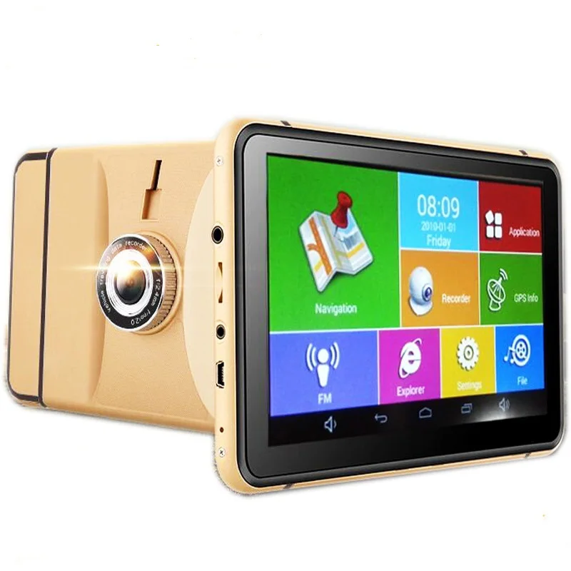 7 Inch Car GPS Navigation Android 4.4.2 MTK8127 WIFI/FM/Bluetooth/HD 1080P Car DVR Recorder tablet PC 8G Flash free shipping