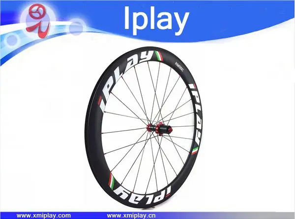 Discount IPLAY carbon wheels 50mm clincher road bike R36 hubs 700c wheel carbon rim clincher 50mm carbon fiber 23mm width wheels 1