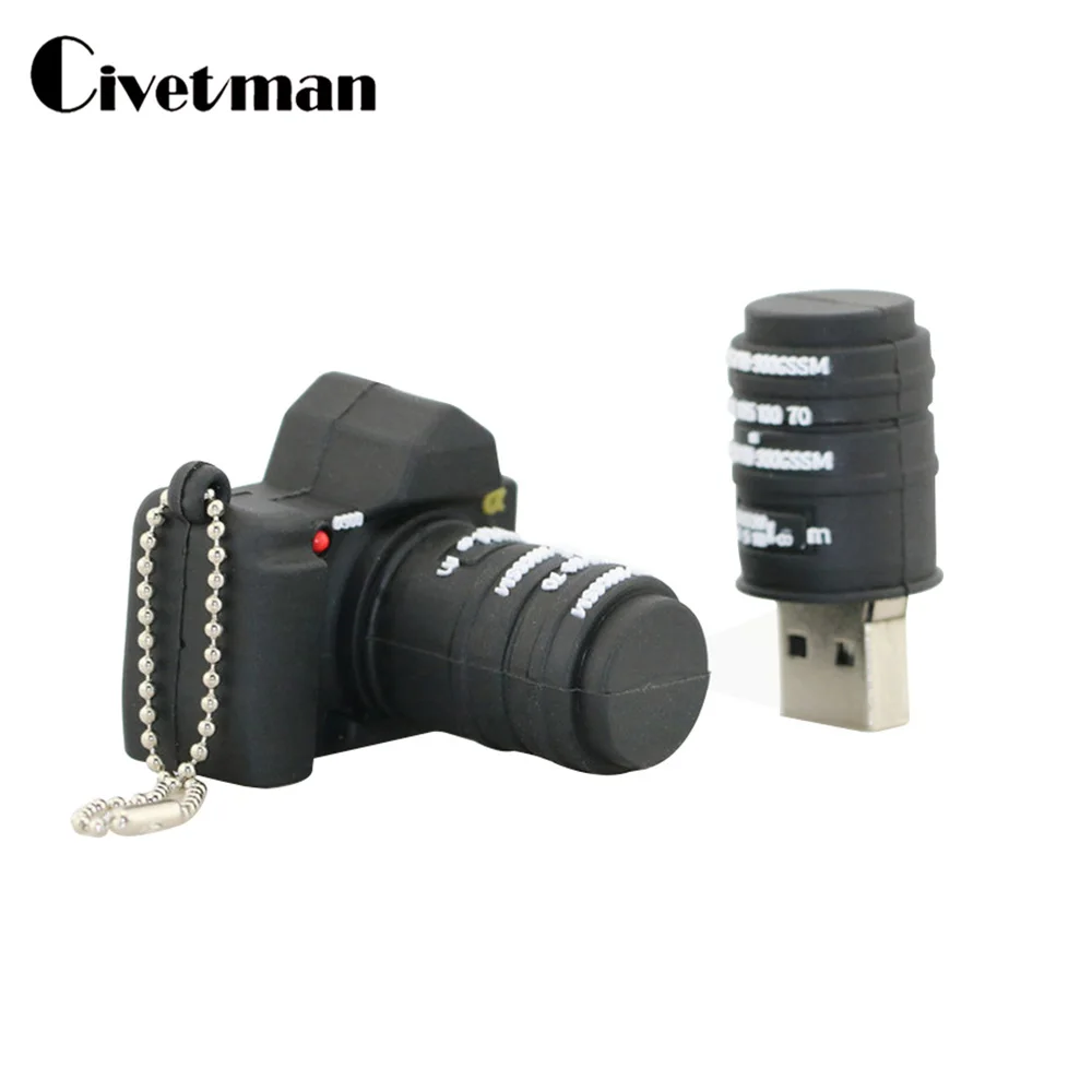 Pendrive 128 Гб Камера USB флэш накопитель 8 ГБ 16 32 64 Memoria CLE Классический ключ большой