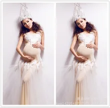 Le goût de la grossesse les femmes enceintes vêtements photographie thème portrait art comme la photo studio les femmes enceintes De Maternité Robe