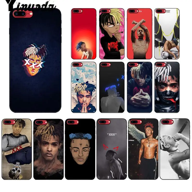 

Yinuoda Rapper singer XXXTentacion Music Pattern Soft Cell Phone Case for iPhone 8 7 6 6S Plus 5 5S SE XR X XS MAX Coque Shell