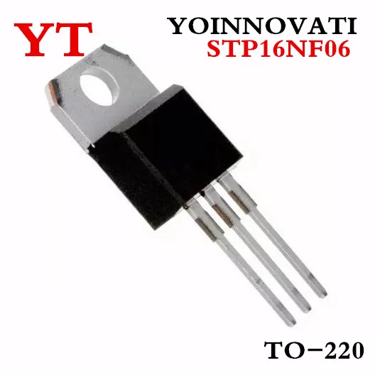 

10 PCS /lot STP16NF06 P16NF06 16NF06 MOSFET N-CH 60V 16A TO-220