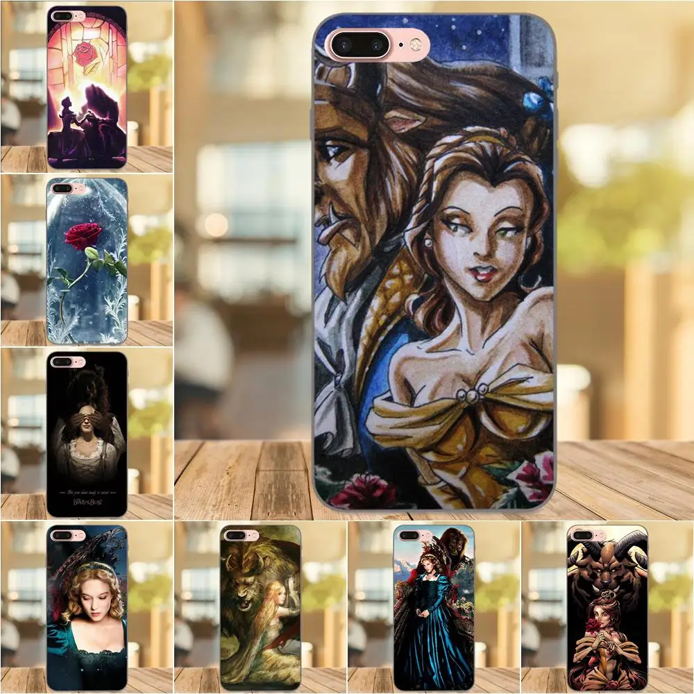 Романтическая Красавица и Чудовище для Apple iPhone X XS Max XR 4 4S 5 5S SE 6 6S 7 8 Plus Мягкий ТПУ
