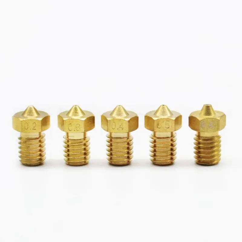 

7PCS V5 V6 Nozzle 0.2mm 0.3mm 0.4mm 0.5mm 0.6mm 0.8mm 1mm 3D Printer Parts M6 Threaded Full Metal For 1.75mm Filament Extruder