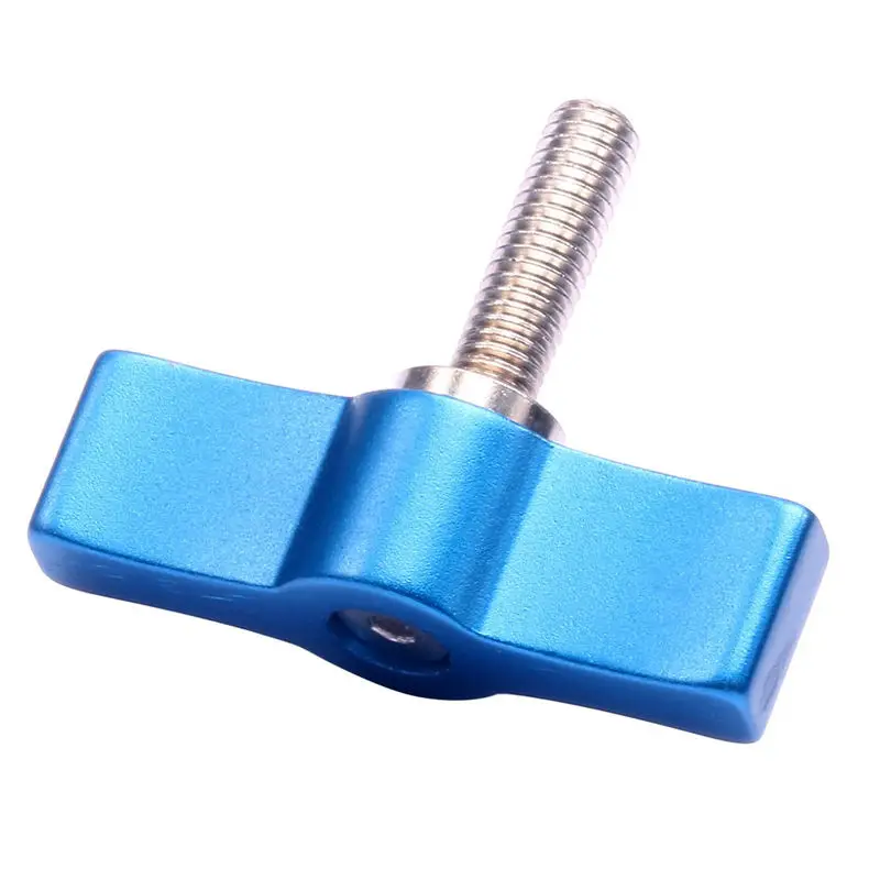 

M6 Hand Tighten Screw Aluminum Alloy Handle Adjustable Screws Dslr Camera Photography Accessories( Blue)