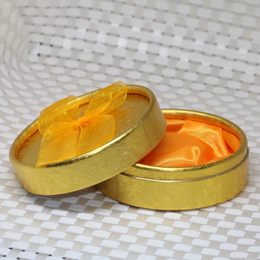 

Exquisite 35*84mm fashion delicate golden yellow 5pcs jewelry box for rings bracelet pendant beads earring pin hot sale B2841