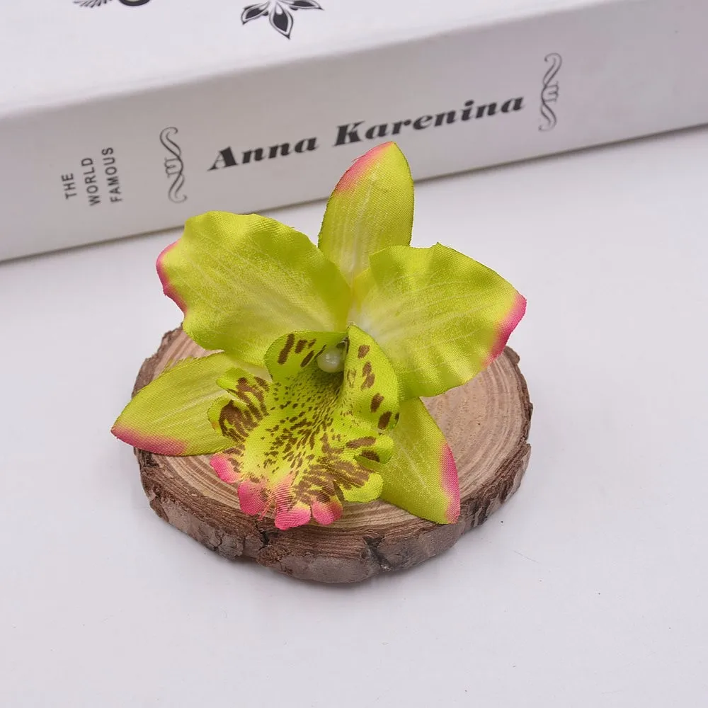 10 шт. Шелковый Орхидея искусственный цветок гладиолус для свадьбы автомобиля украшение дома Orchs Mariage Lily Flores цветы цимбидиума растения