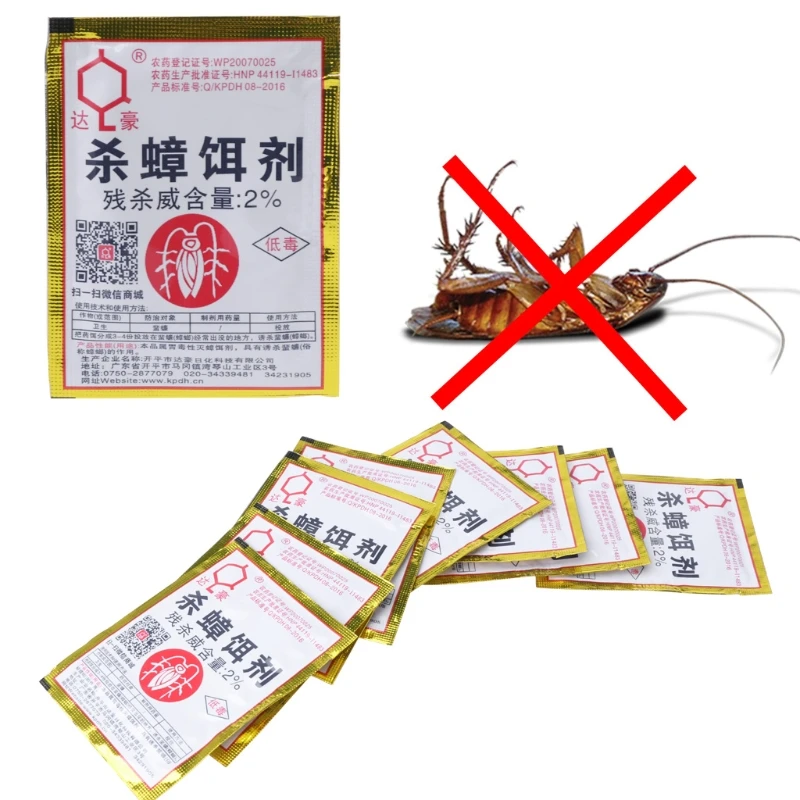 

15PCS Cockroach Repellent Trap Poison Pest Portfolio Indoor Family Bug Control Powder