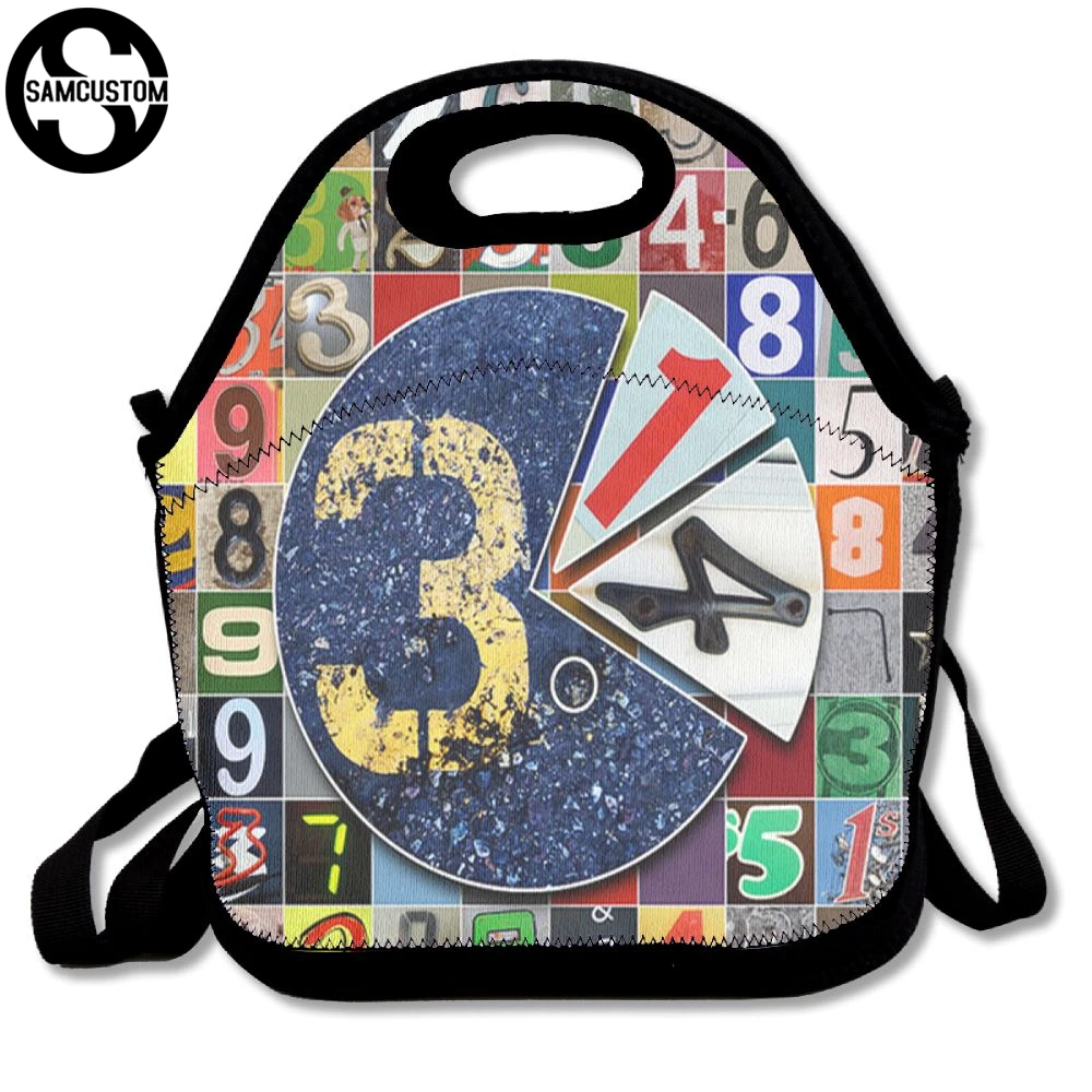 

SAMCUSTOM 3D Print pi day 3.14 Lunch Bags Insulated Waterproof Food Girl Packages men and women Kids Babys Boys Handbags