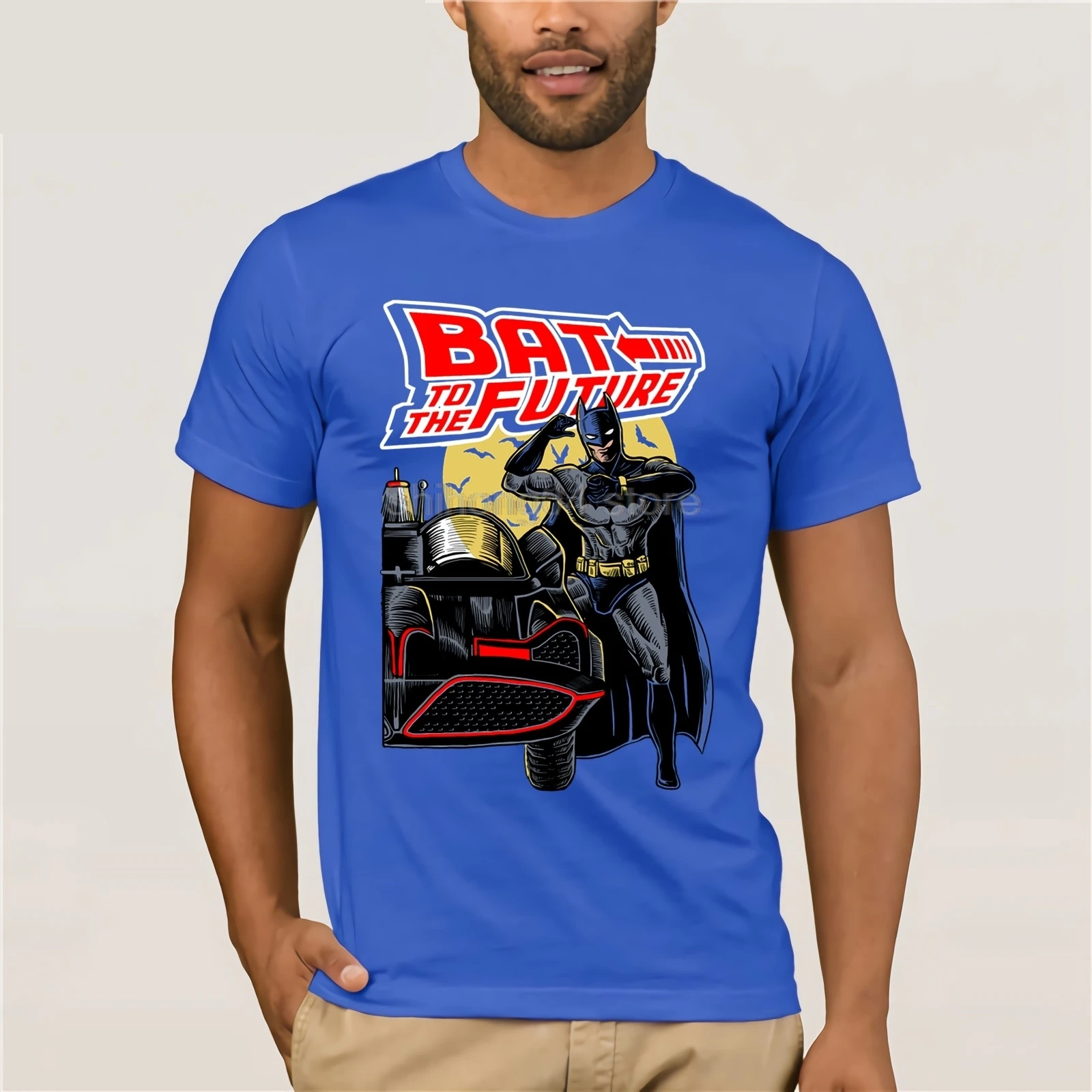 

Batman Back To The Future T-Shirt Men's 2019 Brand Clothing 100% Cotton Casual T-shirt for Men Tops