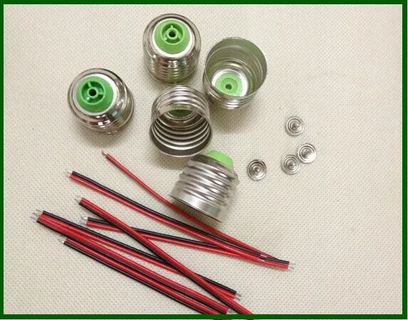 

LED energy-saving lamp holder E27 screw base socket Free welding cap E27 LED lamp base holder wire DIY led accessories with line