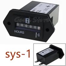 1 шт. SYS-1 AC100-250V DC12-36V от 6 до 80 AC-DC Универсальный Электромеханический счетчик моточасов