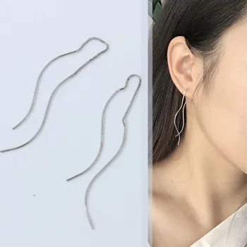 

2019 New Arrival Women S Shape Drop Earrings Simple Fashion Ear Jewelry For Girls Long Tassels Brincos boucle d'oreille