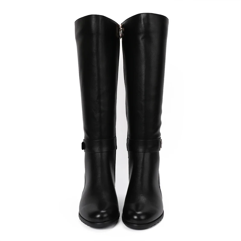 AIMEIGAO New 2017 Winter High Boots Round Toe knee High Boots Zipper Boots Winter Shoes For Women zapatos de mujer de moda