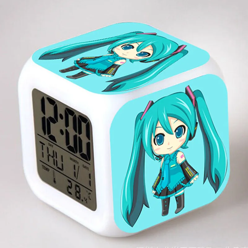 Hatsune Miku LED Alarm Clock Japan Music Character reloj despertador
