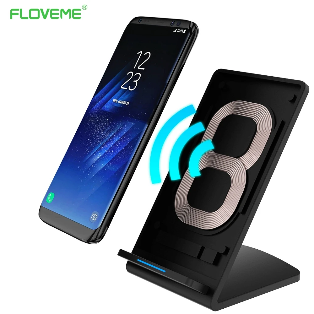 FLOVEME CE FCC ROHS Wireless Fast Charger For Samsung Galaxy S8 S7 S6