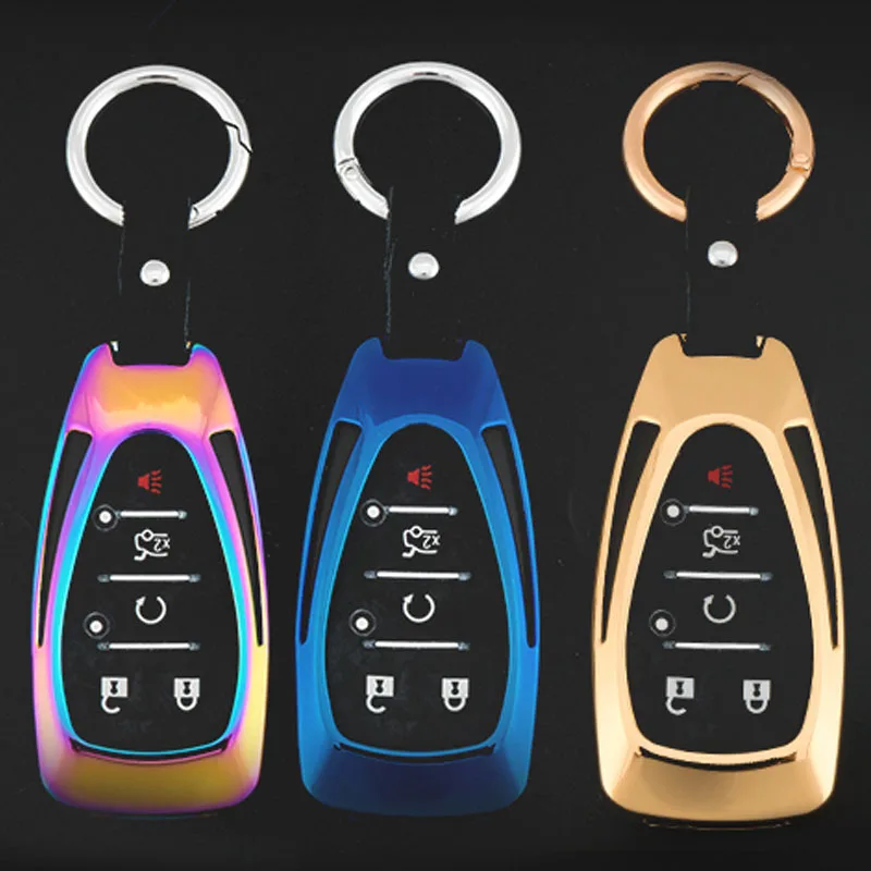 

Zinc Alloy Car Key Case Cover Keychain Key Ring Key Shell For Chevrolet Avalanche Camaro Colorado Equinox Malibu Traverse
