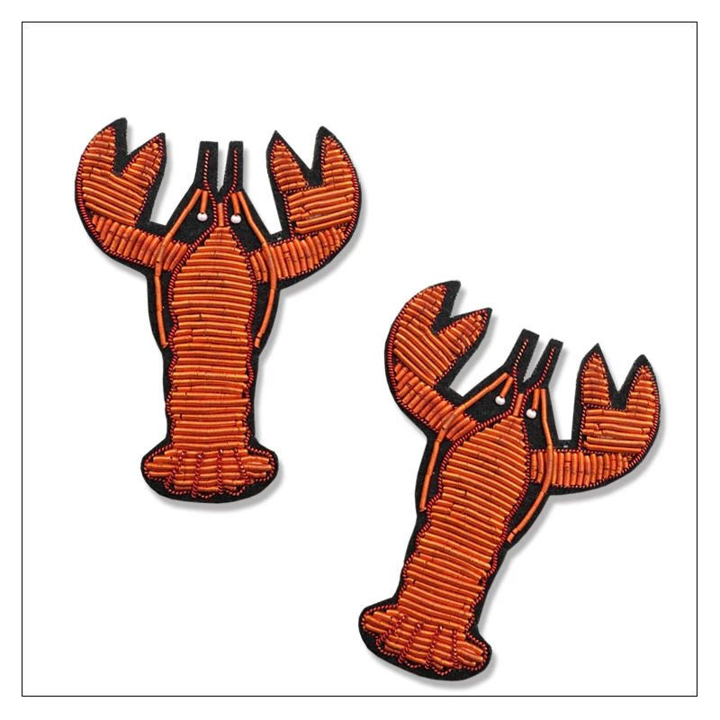 

Indian silk hand embroidery crawfish brooch high - grade thanks pin armbands
