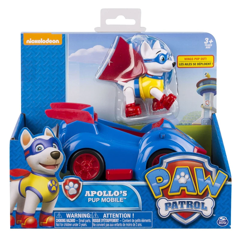 

Original Nickelodeon Paw Patrol Apollo's Pup Mobile Spin Master Rescue Vehicle Toy Set Anime Action Figure Toys Kid Gifts