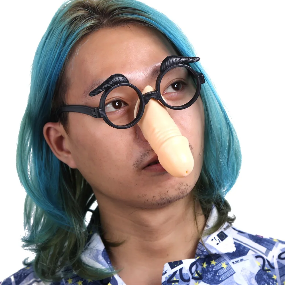 Lustige Lange Nase Gläser Penis Nase Halloween-Party Requisiten Pecker Willy Mr Cock Nase Gläser Bachelor Frech Party Stag Hen nacht