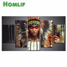 Индийская Девушка перо 5d на заказ Алмазная картина eigen foto перо attrape reves Шлейфы Мандала Алмазная картина Полная площадь дерево
