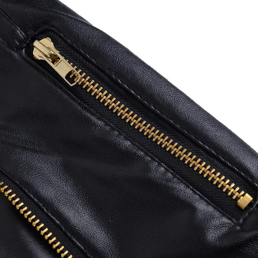 Black Faux Leather Jackets Women Winter 2018 Autumn Women Fashion Windbreaker Punk Bomber Veste Simili Cuir Femme Lady Coat 151F Coats