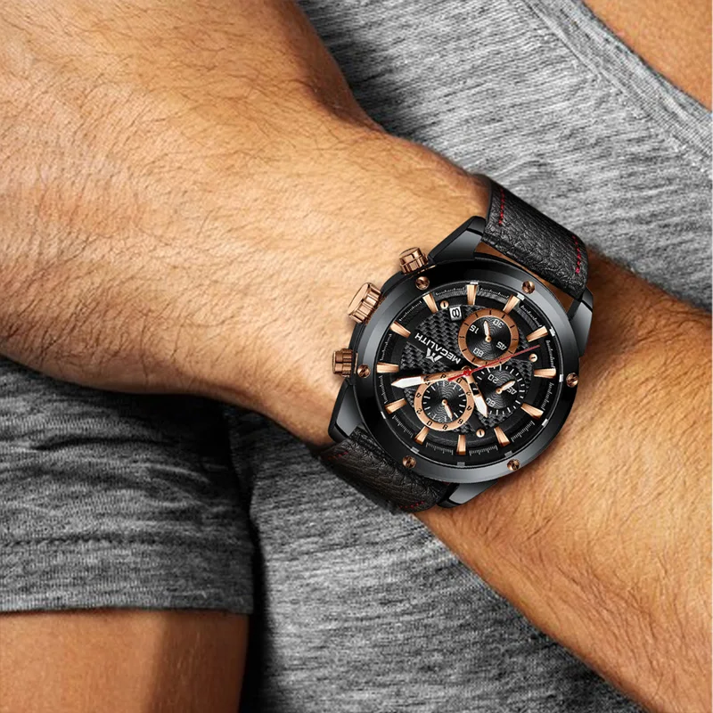 MEGALITH Fashion Luxury Sport Men Watch Waterproof Military Chronograph Watches Clock Men Casual Leather Quartz Wrist Watch Male MEGALITH Fashion Luxury Sport Men Watch Waterproof Military Chronograph Watches Clock Men Casual Leather Quartz Wrist Watch Male