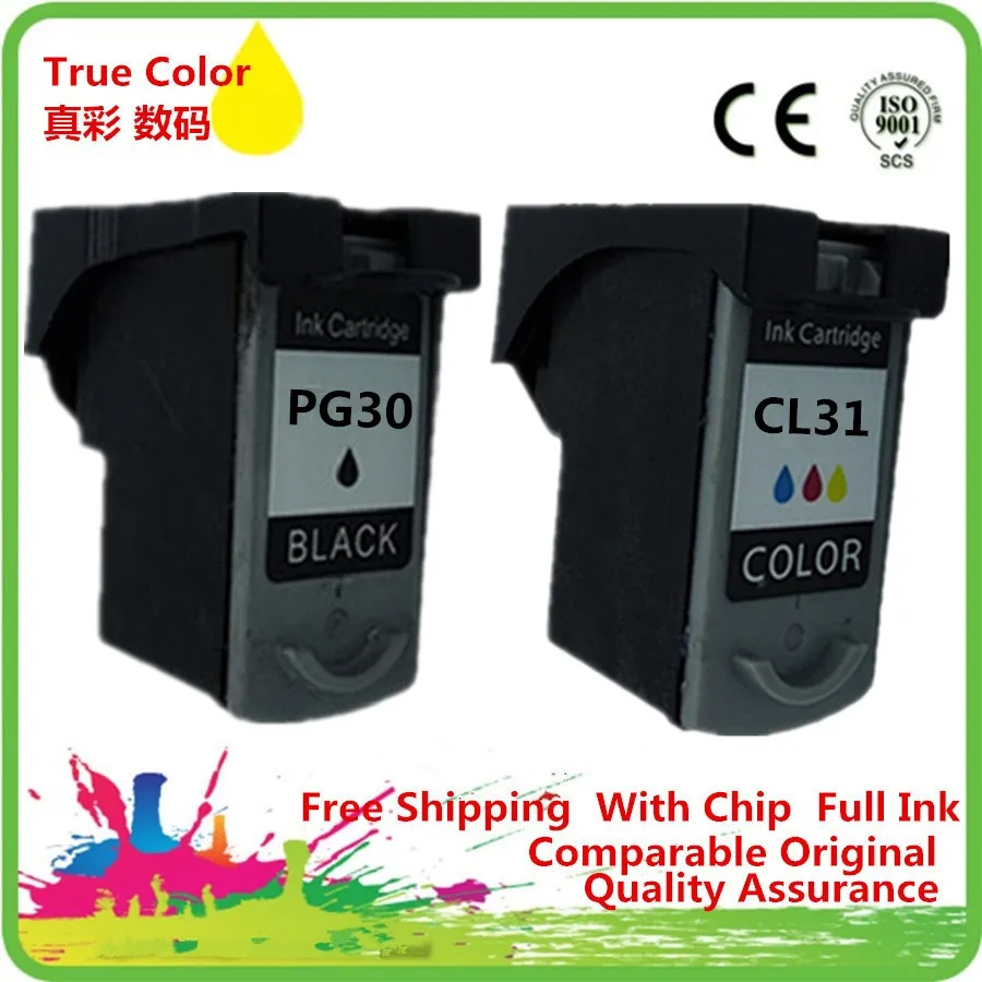 Картридж с чернилами Восстановленный для Canon PG 30 CL 31 PG30 CL31 PIXMA iP1800 iP2600 MP140 MP210 MP470 MX300