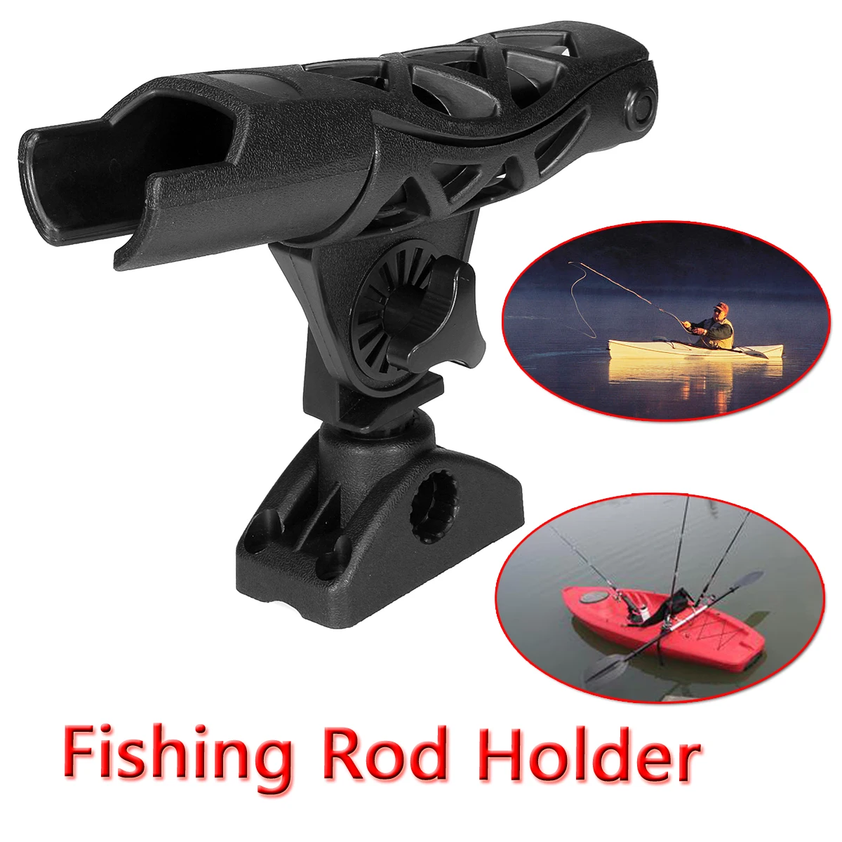 

Universal 360 Degree Adjustable Kayaks Fishing Boat Rail Side Mount Rod Holder Tool for Rowing Boat Kayak Canoe Inflatable Boat