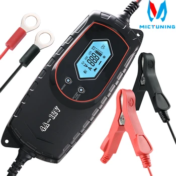

MICTUNING 12V 4A Smart Battery Charger Maintainer Intelligent Fully Automatic Trickle Battery Charger for Car Motorcycle ATV UTV