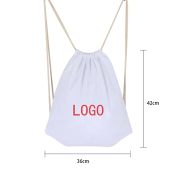 

1PCS High Quality Custom Logo Print Girls Boys School Backpack Travel Softback Shopping Bag Women Drawstring Bag Christmas Gift