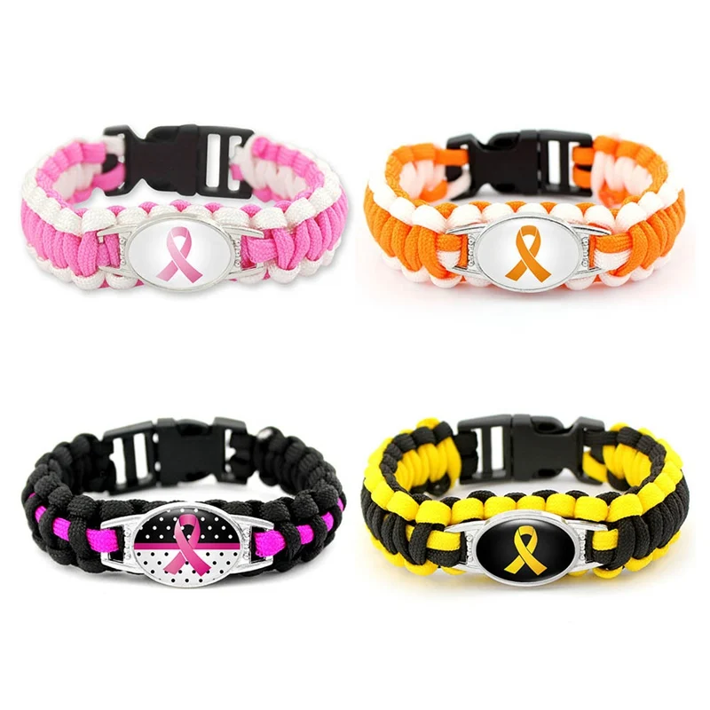 New Arrival Breast Cancer Awareness Medical Alert Bracelet Outdoor