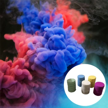 

5pcs Smoke Cake Colorful Spray Smoke Effect Round Bomb Party Stage Studio Photography Props Magic Light Fog Smoke Cake Maker