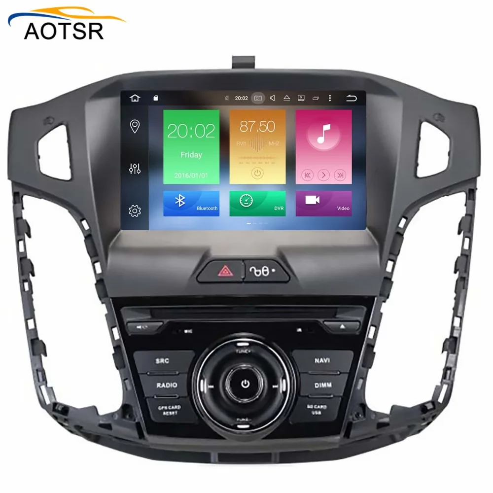 Sale IPS Screen Android 8.0 Car DVD Multimedia player head unit for Ford Focus 2012 - 2018 with GPS navigation Radio stereo 4+32G BT 3